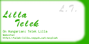 lilla telek business card